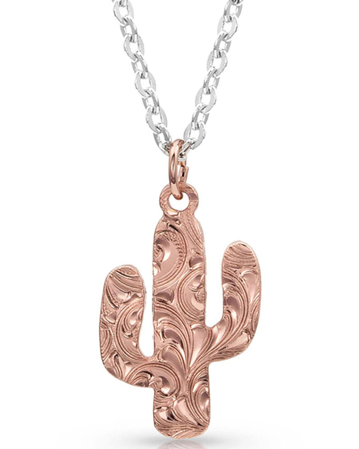 Montana Silversmiths Women's Desert Darling Rose Cactus Pendant Necklace 4 Montana Silversmiths Women's Desert Darling Rose Cactus Pendant Necklace - Image 2