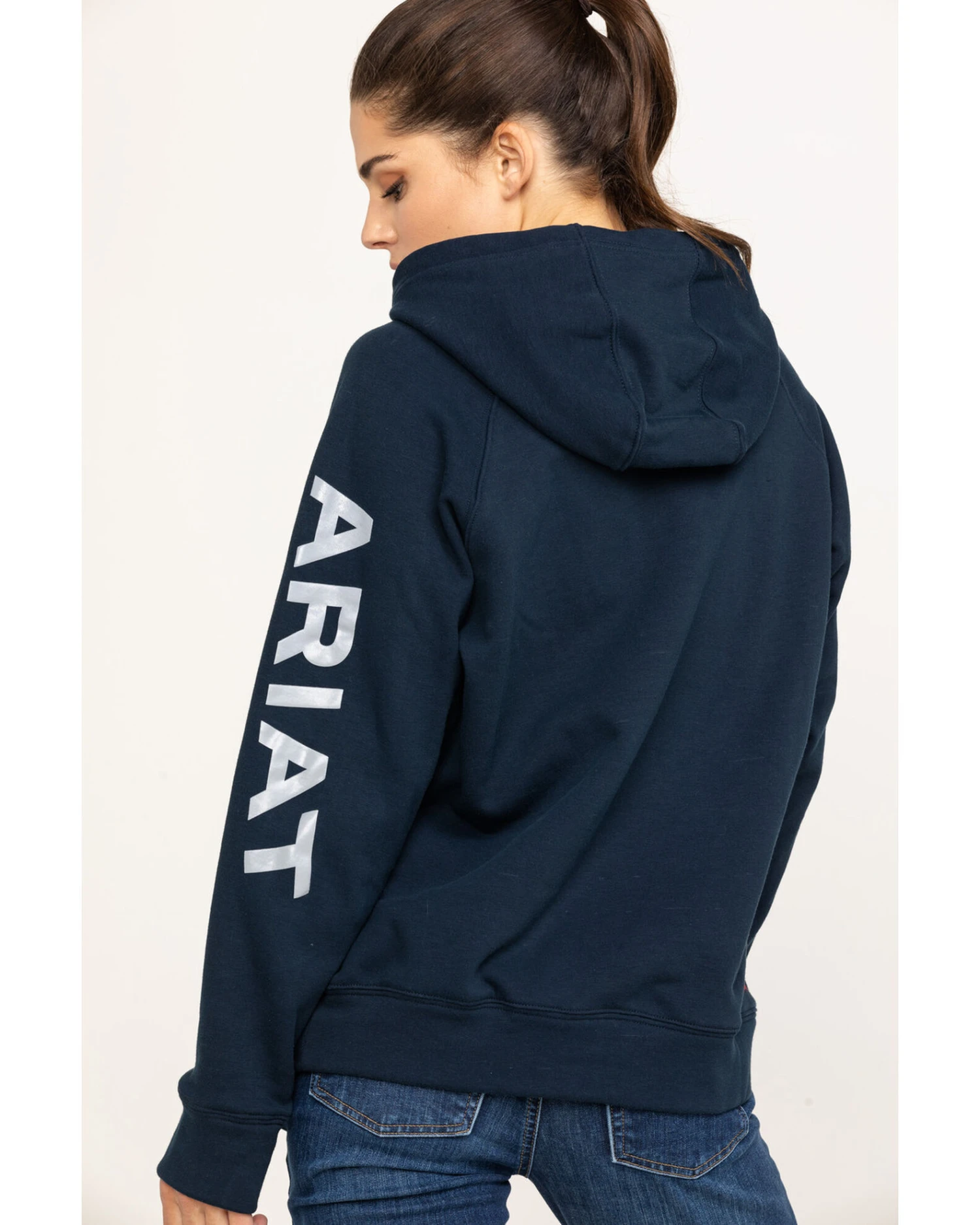 Ariat Women's FR Primo Fleece Logo Hooded Sweatshirt 6 Ariat Women's FR Primo Fleece Logo Hooded Sweatshirt - Image 4