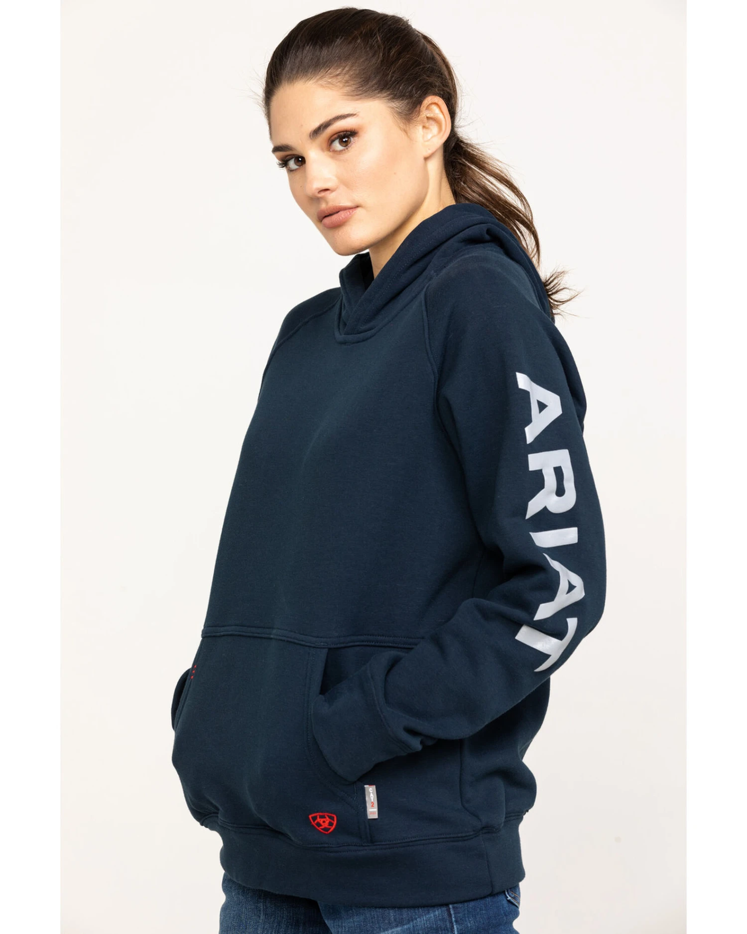 Ariat Women's FR Primo Fleece Logo Hooded Sweatshirt 7 Ariat Women's FR Primo Fleece Logo Hooded Sweatshirt - Image 5