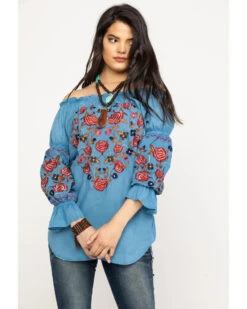 Honey Creek By Scully Women's Avalanche Peasant Blouse 12 Honey Creek By Scully Women's Avalanche Peasant Blouse -Western Cowboy Equipment Store 2000281312 400 P1