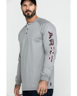 Ariat Men's FR Liberty Logo Long Sleeve Work Shirt - Big 10 Ariat Men's FR Liberty Logo Long Sleeve Work Shirt - Big -Western Cowboy Equipment Store 2000281710 040 P3