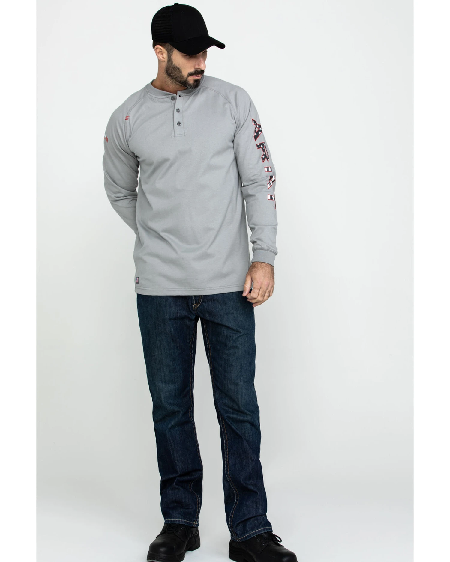 Ariat Men's FR Liberty Logo Long Sleeve Work Shirt - Big 3 Ariat Men's FR Liberty Logo Long Sleeve Work Shirt - Big