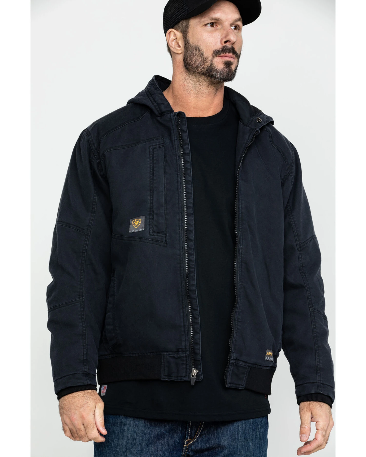 Ariat Men's Black Rebar Washed Dura Canvas Insulated Work Coat 8 Ariat Men's Black Rebar Washed Dura Canvas Insulated Work Coat - Image 6