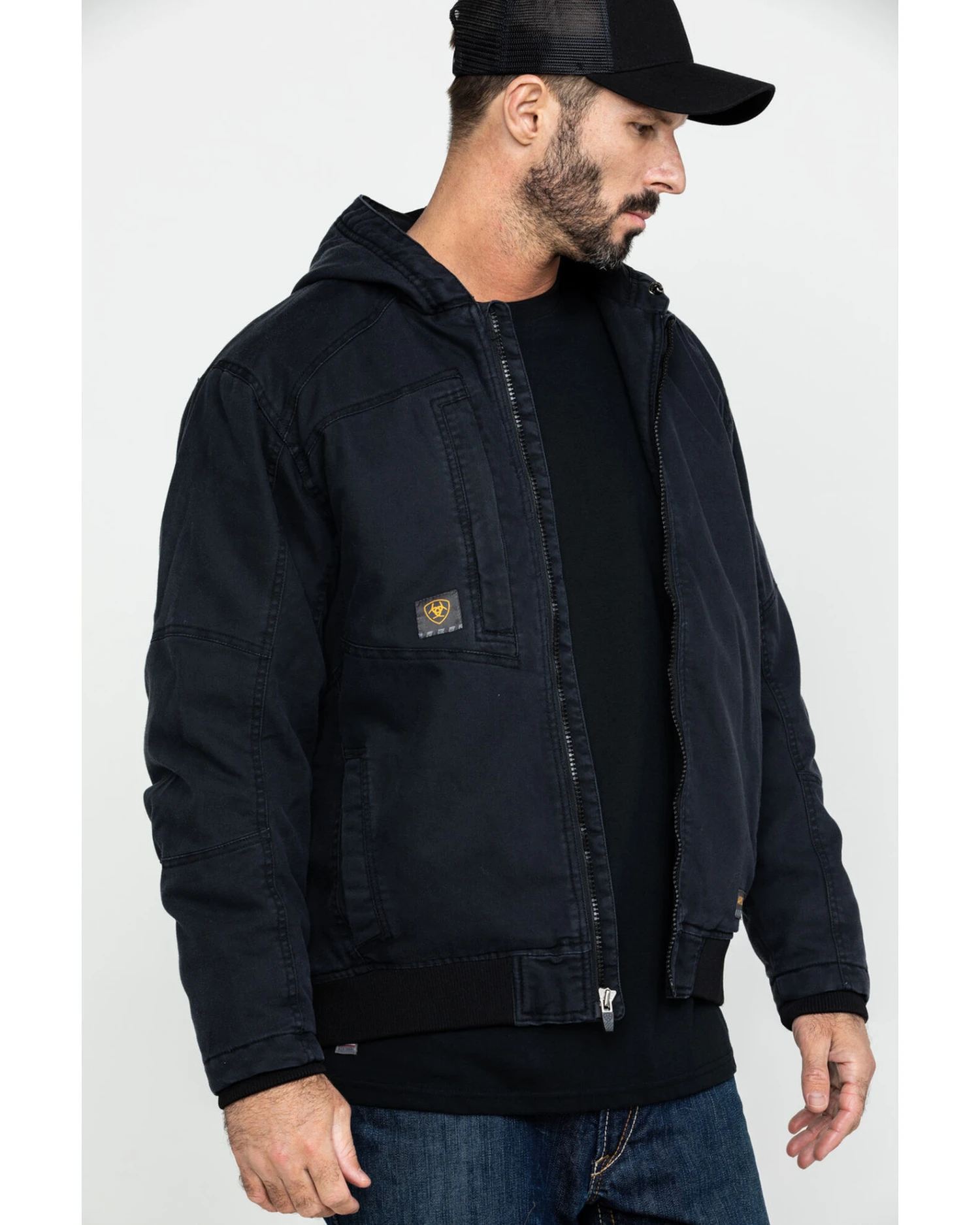 Ariat Men's Black Rebar Washed Dura Canvas Insulated Work Coat 6 Ariat Men's Black Rebar Washed Dura Canvas Insulated Work Coat - Image 4