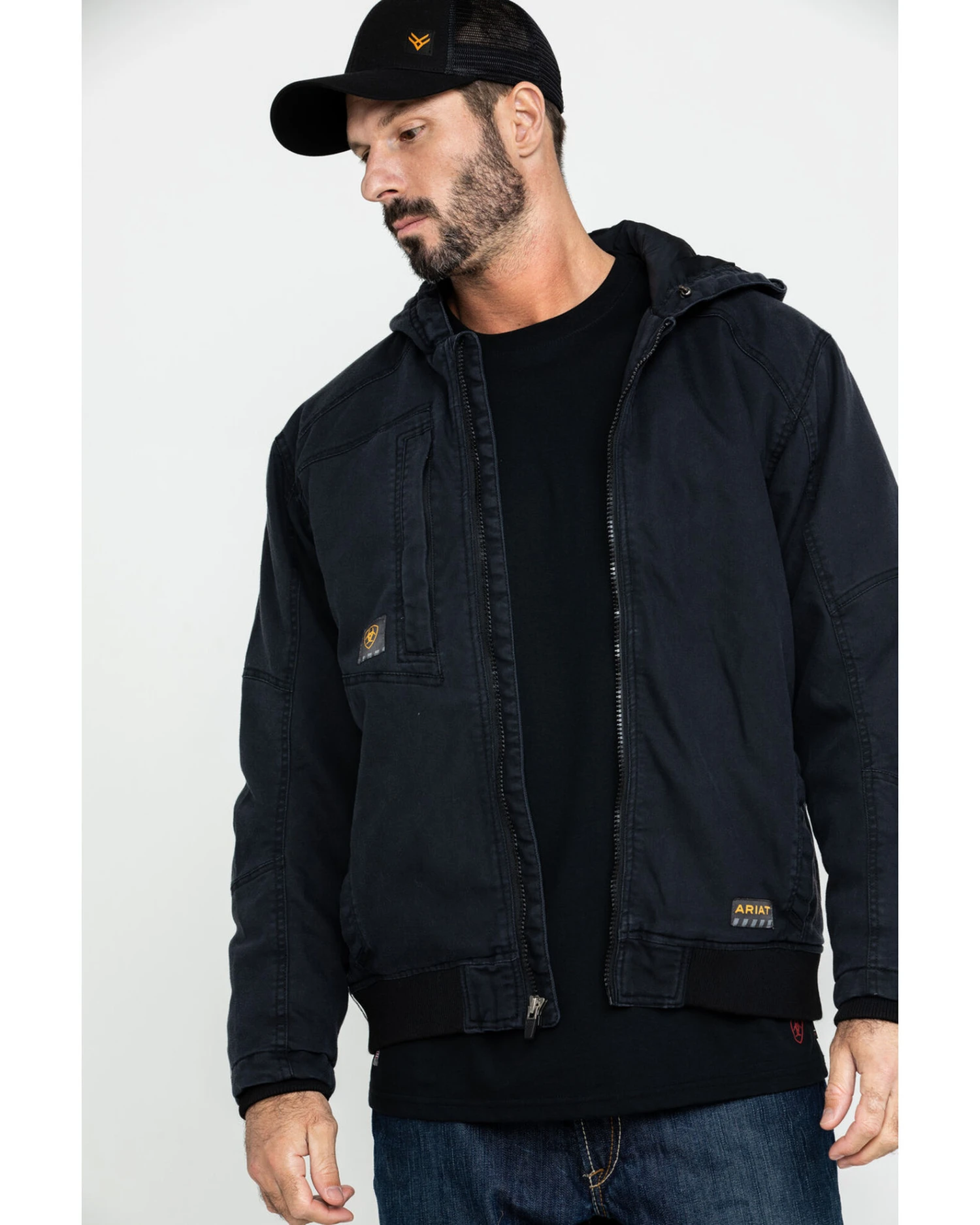 Ariat Men's Black Rebar Washed Dura Canvas Insulated Work Coat 7 Ariat Men's Black Rebar Washed Dura Canvas Insulated Work Coat - Image 5
