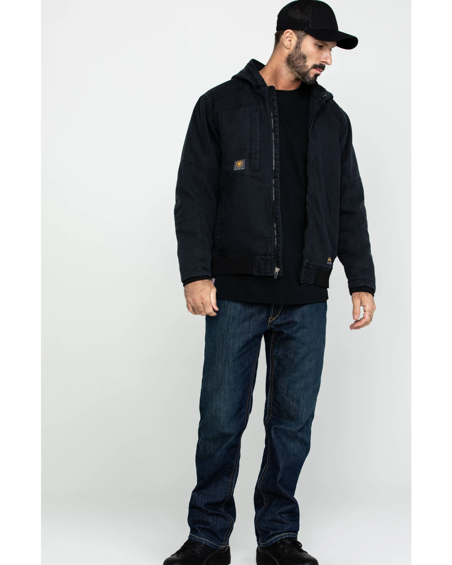 Ariat Men's Black Rebar Washed Dura Canvas Insulated Work Coat 5 Ariat Men's Black Rebar Washed Dura Canvas Insulated Work Coat - Image 3