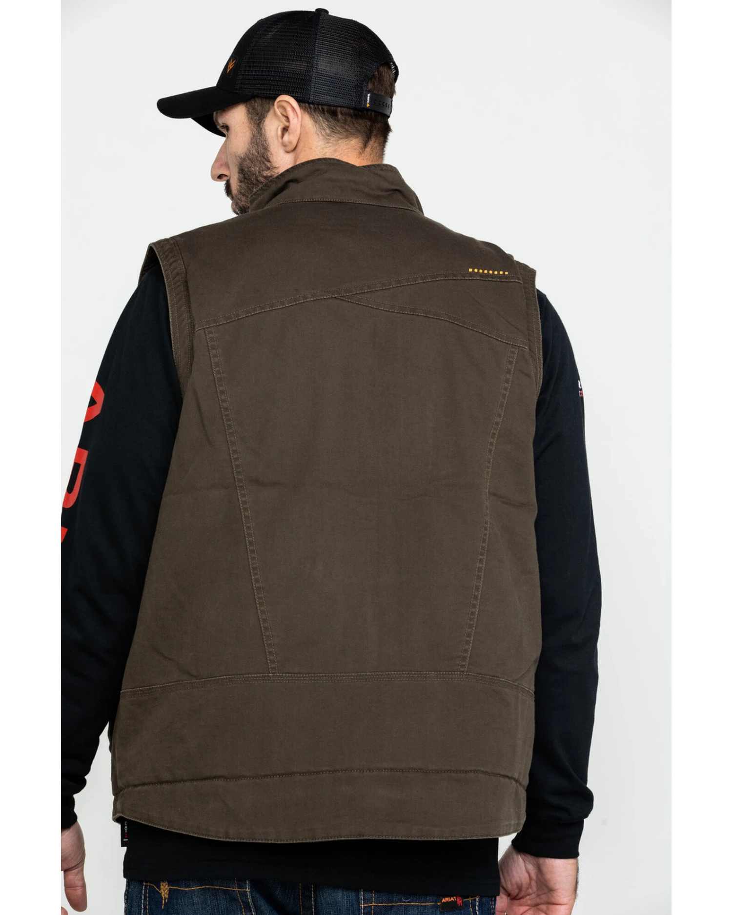 Ariat Men's Loden Rebar Washed Dura Canvas Insulated Work Vest - Big & Tall 4 Ariat Men's Loden Rebar Washed Dura Canvas Insulated Work Vest - Big & Tall - Image 2