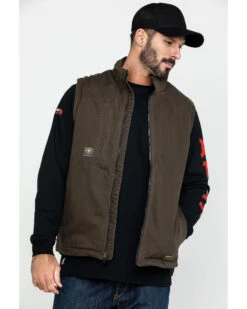 Ariat Men's Loden Rebar Washed Dura Canvas Insulated Work Vest - Big & Tall 11 Ariat Men's Loden Rebar Washed Dura Canvas Insulated Work Vest - Big & Tall -Western Cowboy Equipment Store 2000282137 342 P5