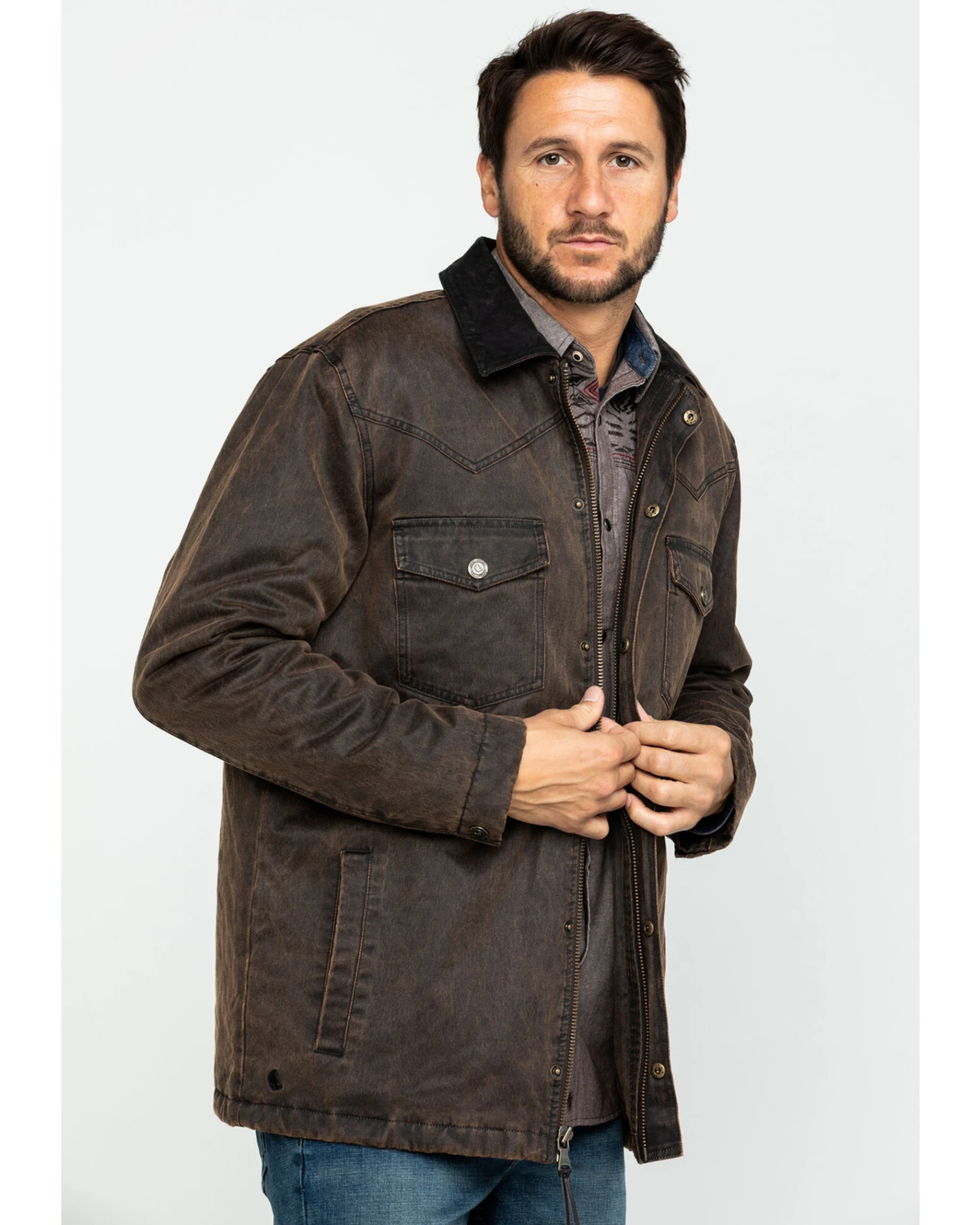 Cody James Men's Westward Oilskin Field Coat 7 Cody James Men's Westward Oilskin Field Coat - Image 5