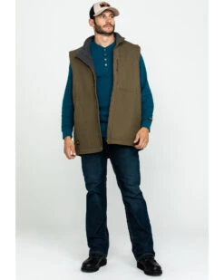 Hawx Men's Olive Canvas Sherpa Lined Work Vest - Tall 11 Hawx Men's Olive Canvas Sherpa Lined Work Vest - Tall -Western Cowboy Equipment Store 2000283413 341 P6