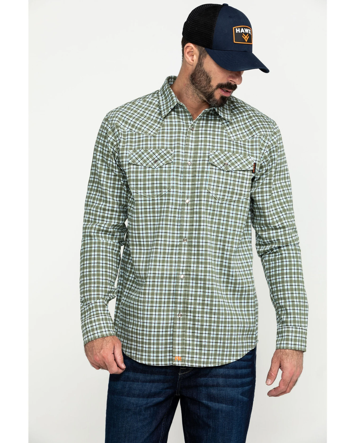 Cody James Men's FR Woven Plaid Print Long Sleeve Button Down Work Shirt 8 Cody James Men's FR Woven Plaid Print Long Sleeve Button Down Work Shirt - Image 6