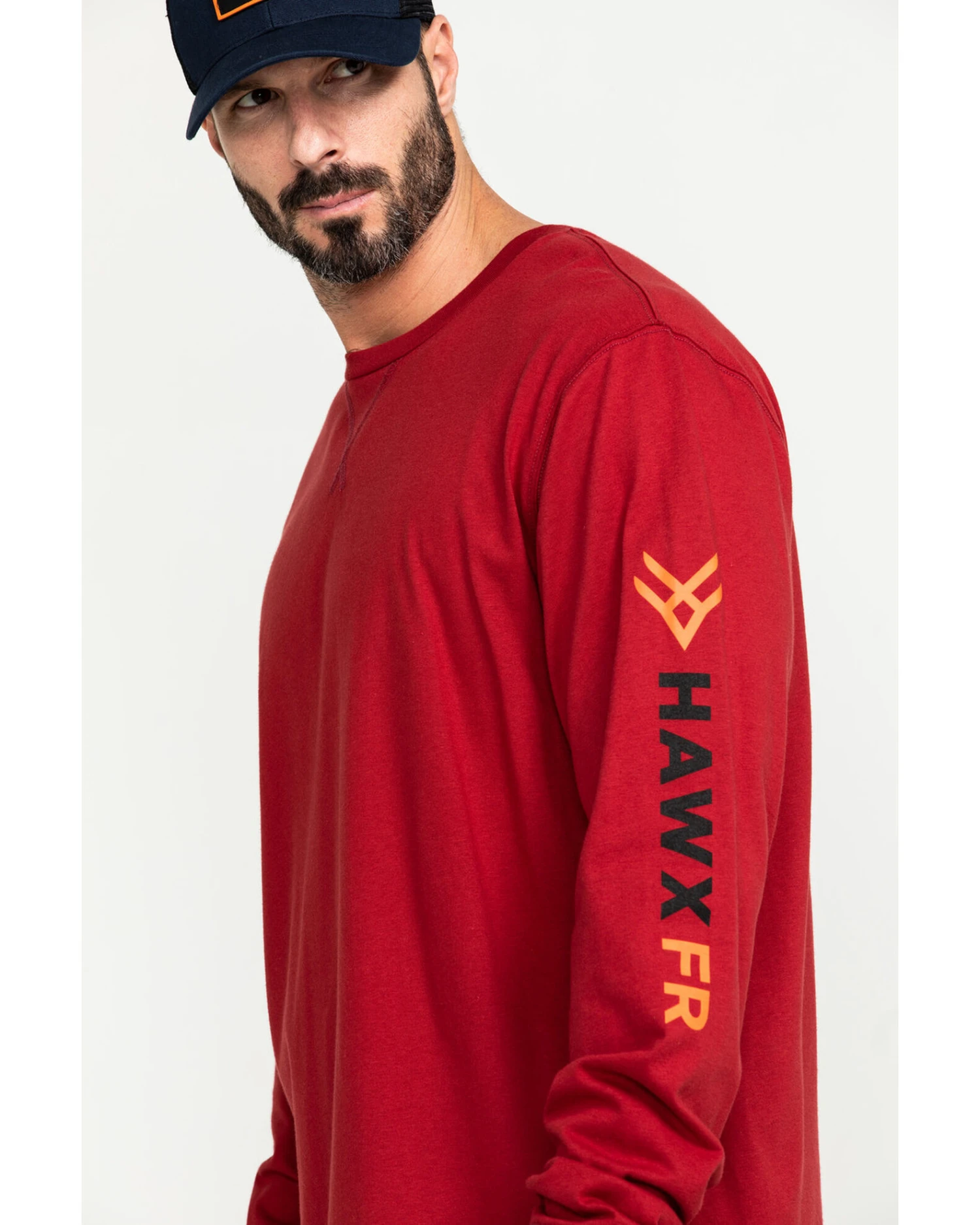 Hawx Men's FR Logo Long Sleeve Work T-Shirt - Tall 5 Hawx Men's FR Logo Long Sleeve Work T-Shirt - Tall - Image 3