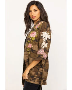 Johnny Was Women's Molly Camo Yuki Trapunto Linen Kimono 13 Johnny Was Women's Molly Camo Yuki Trapunto Linen Kimono -Western Cowboy Equipment Store 2000285855 900 P3