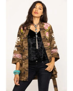 Johnny Was Women's Molly Camo Yuki Trapunto Linen Kimono 10 Johnny Was Women's Molly Camo Yuki Trapunto Linen Kimono -Western Cowboy Equipment Store 2000285855 900 P5