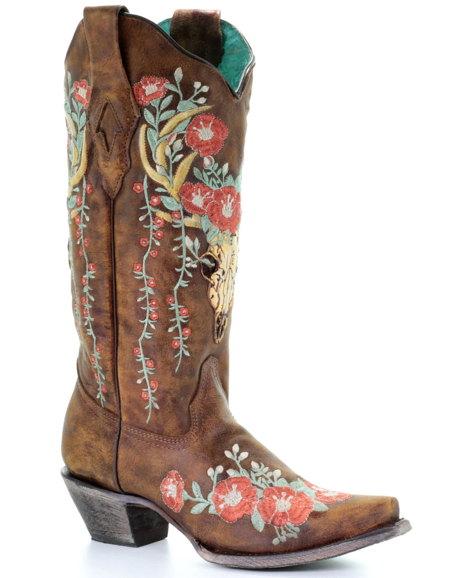 Corral Women's Deer Skull Western Boots - Snip Toe 5 Corral Women's Deer Skull Western Boots - Snip Toe - Image 3