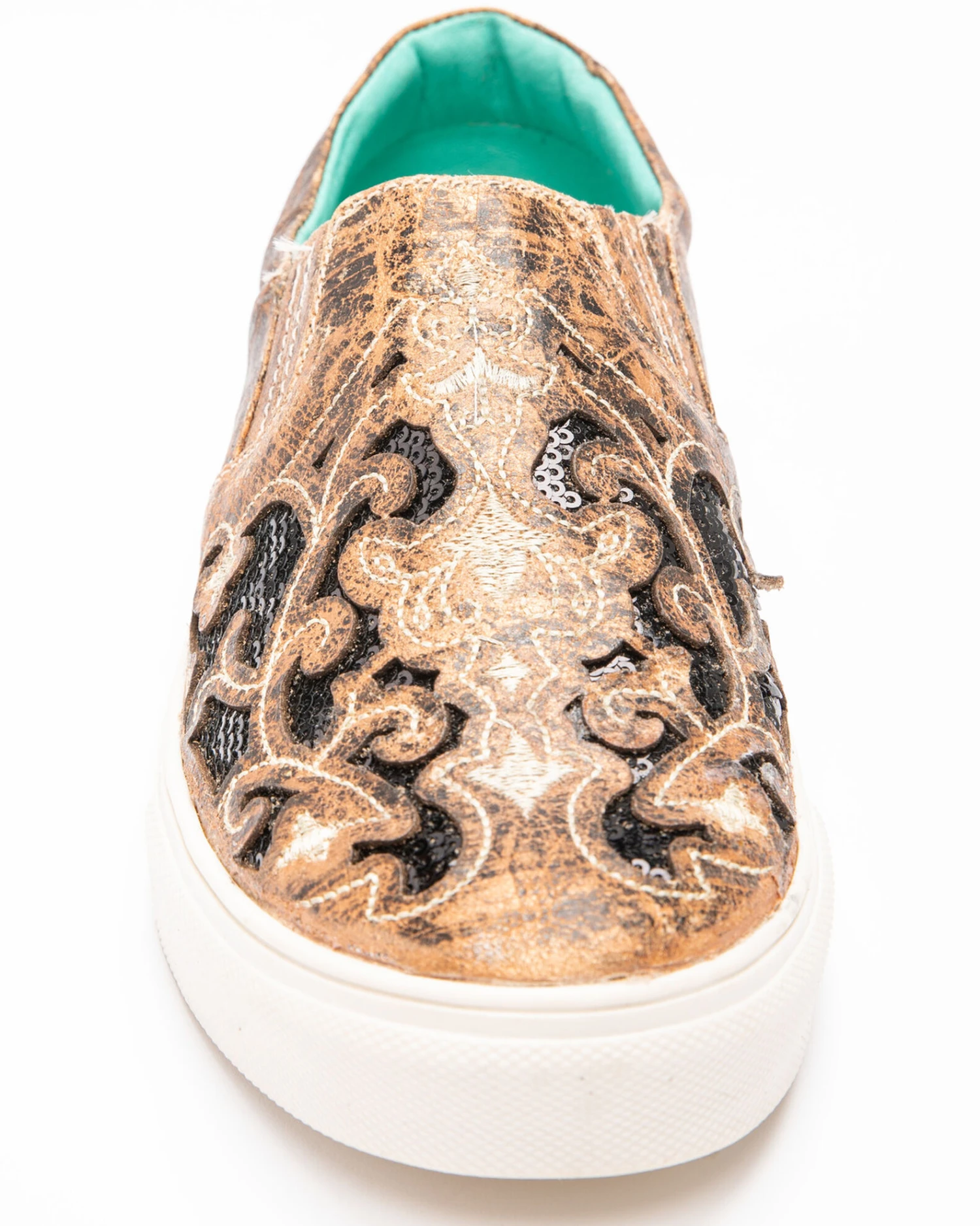 Corral Women's Floral Embroidered Glitter Inlay Sneakers 3 Corral Women's Floral Embroidered Glitter Inlay Sneakers