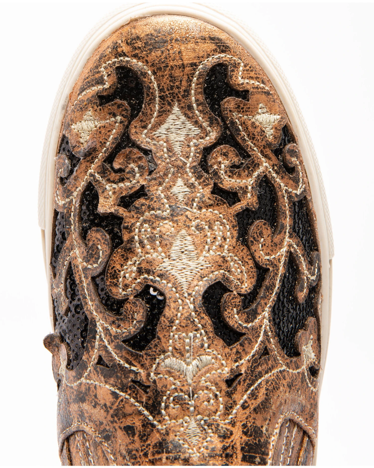 Corral Women's Floral Embroidered Glitter Inlay Sneakers 6 Corral Women's Floral Embroidered Glitter Inlay Sneakers - Image 4