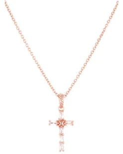 Montana Silversmiths Women's Entwined Rose Gold Brilliant Cross Necklace 6 Montana Silversmiths Women's Entwined Rose Gold Brilliant Cross Necklace -Western Cowboy Equipment Store 2000289586 662 P1