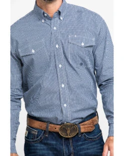 Roper Men's Amarillo Meadow Mini Check Plaid Long Sleeve Western Shirt 13 Roper Men's Amarillo Meadow Mini Check Plaid Long Sleeve Western Shirt -Western Cowboy Equipment Store 2000290745 400 P4
