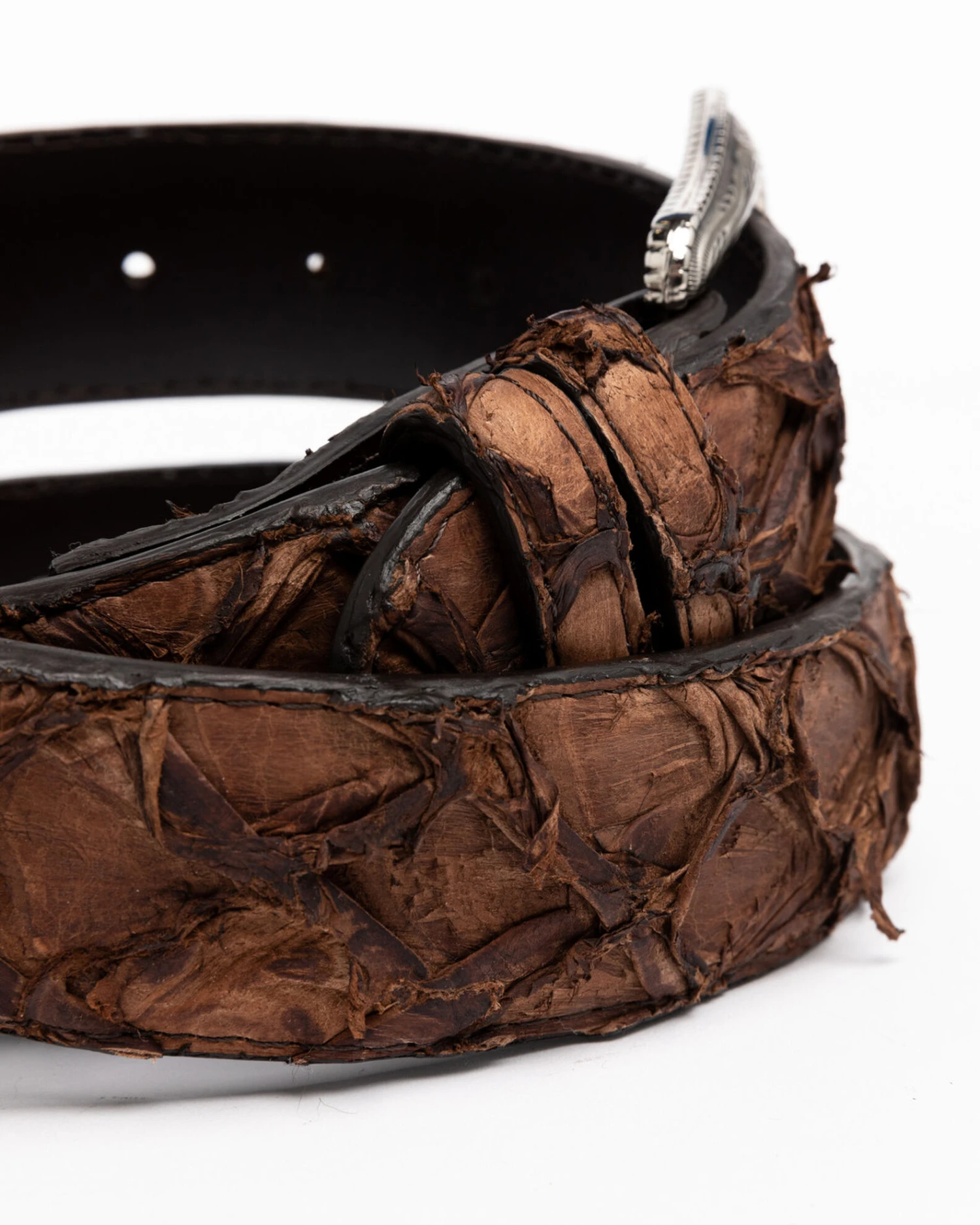 Cody James Men's Brown Pirarucu Exotic Belt 6 Cody James Men's Brown Pirarucu Exotic Belt - Image 4