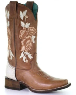 Corral Women's Honey Floral Western Boots - Square Toe 11 Corral Women's Honey Floral Western Boots - Square Toe -Western Cowboy Equipment Store 2000292395 280 P1