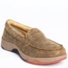 Cody James Men's Tan Oxford Slip-On Shoes - Moc Toe