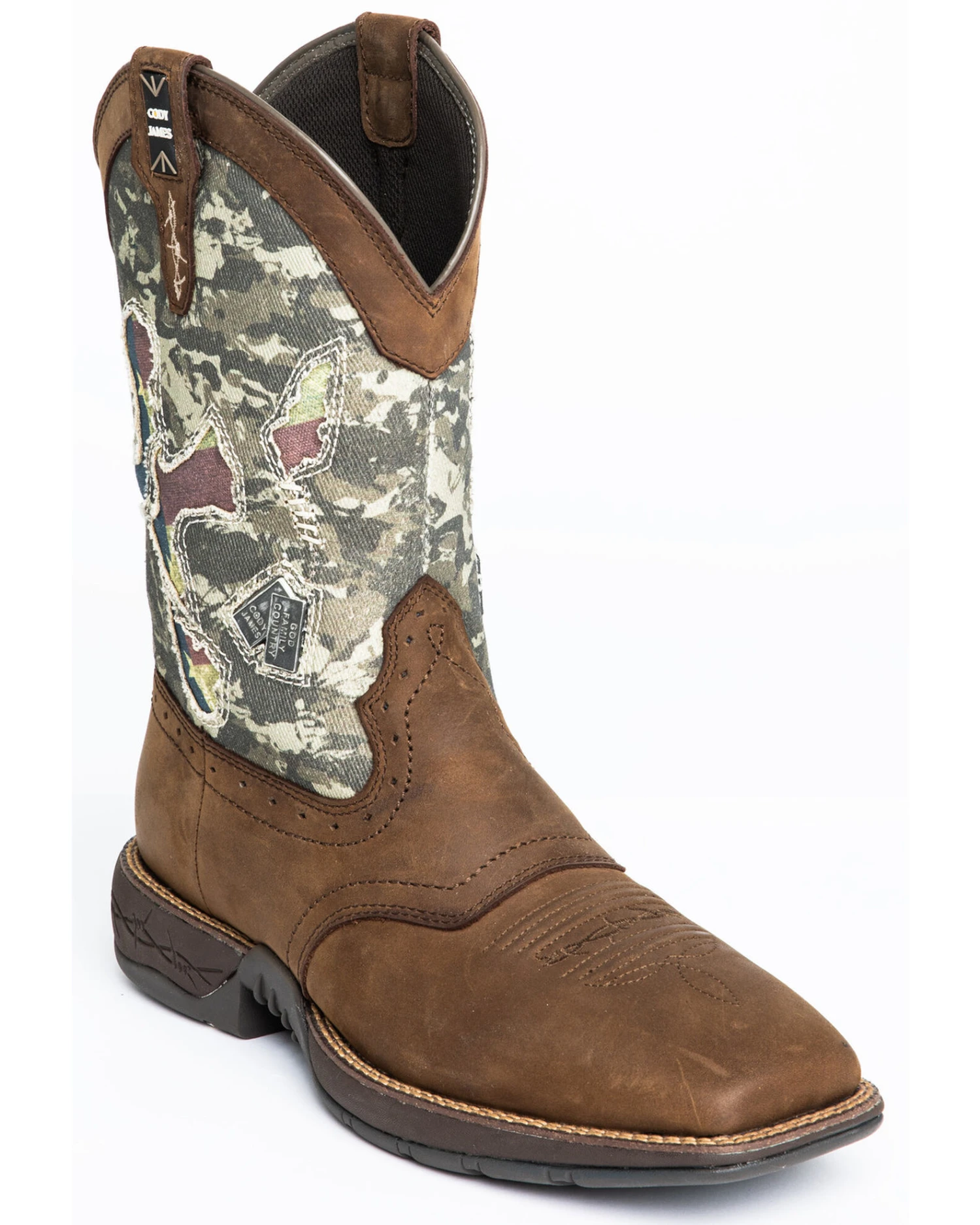 Brothers & Sons Men's Tychee Camo Flag Underlay Western Performance Boots - Broad Square Toe 7 Brothers & Sons Men's Tychee Camo Flag Underlay Western Performance Boots - Broad Square Toe - Image 5
