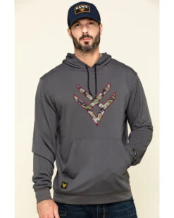 Hawx Men's Gray Tech Logo Hooded Work Sweatshirt - Tall 11 Hawx Men's Gray Tech Logo Hooded Work Sweatshirt - Tall -Western Cowboy Equipment Store 2000297060 021 P1