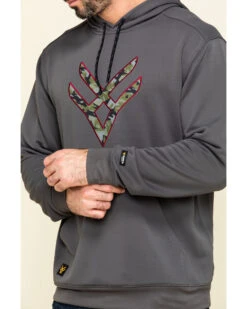 Hawx Men's Gray Tech Logo Hooded Work Sweatshirt - Tall 10 Hawx Men's Gray Tech Logo Hooded Work Sweatshirt - Tall -Western Cowboy Equipment Store 2000297060 021 P4