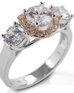 Kelly Herd Women's Large Three Stone Rose 14K Gold Horseshoe Ring 5 Kelly Herd Women's Large Three Stone Rose 14K Gold Horseshoe Ring -Western Cowboy Equipment Store 2000308954 040 P1