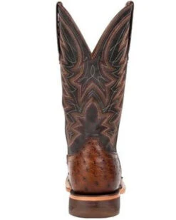Durango Men's Brown Exotic Full-Quill Ostrich Western Boots - Square Toe