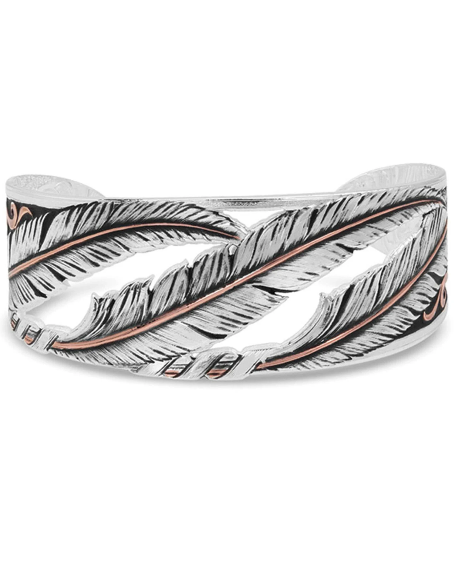 Montana Silversmiths Women's Wind Dancer Pierced Feather Cuff Bracelet 3 Montana Silversmiths Women's Wind Dancer Pierced Feather Cuff Bracelet