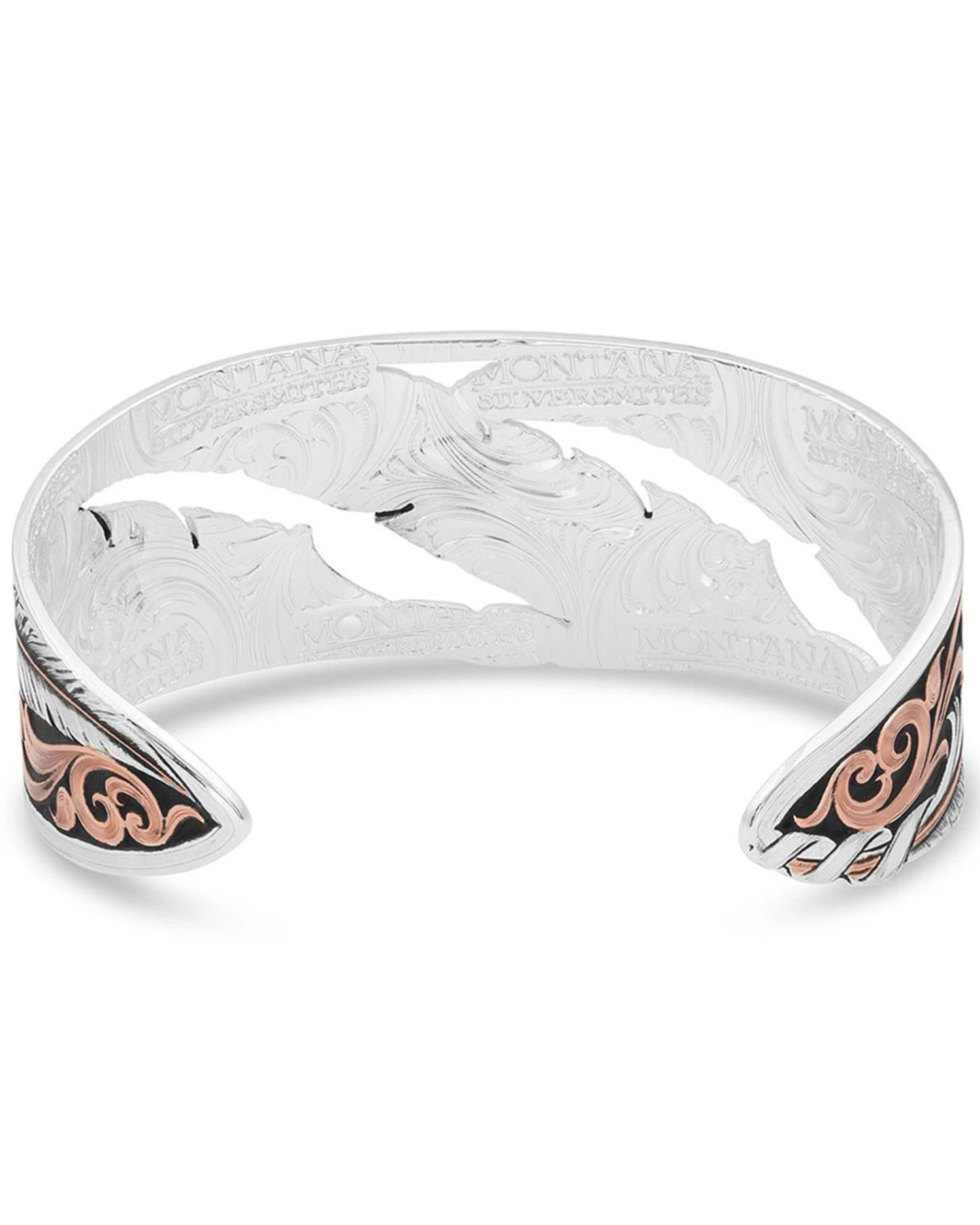 Montana Silversmiths Women's Wind Dancer Pierced Feather Cuff Bracelet 4 Montana Silversmiths Women's Wind Dancer Pierced Feather Cuff Bracelet - Image 2