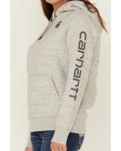 Carhartt Women's Clarksburg Sleeve Logo Hooded Sweatshirt 8 Carhartt Women's Clarksburg Sleeve Logo Hooded Sweatshirt -Western Cowboy Equipment Store 2000322796 070 P2