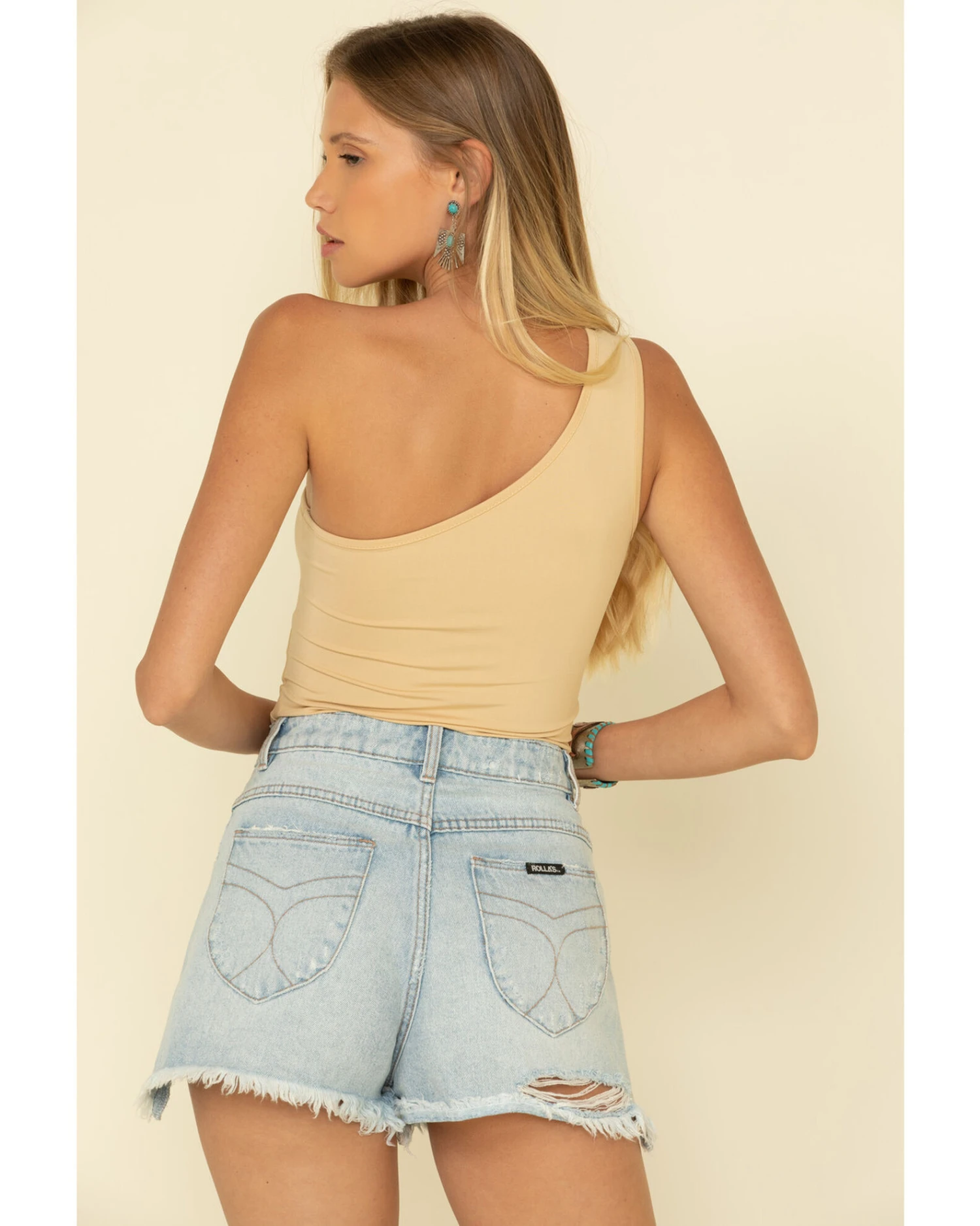 Rolla's Women's Distressed Light Wash Duster Shorts 3 Rolla's Women's Distressed Light Wash Duster Shorts