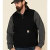 Carhartt Men's Black Washed Duck Sherpa Lined Mock Neck Work Vest - Big 2 Carhartt Men's Black Washed Duck Sherpa Lined Mock Neck Work Vest - Big -Western Cowboy Equipment Store 2000324038 001 P1