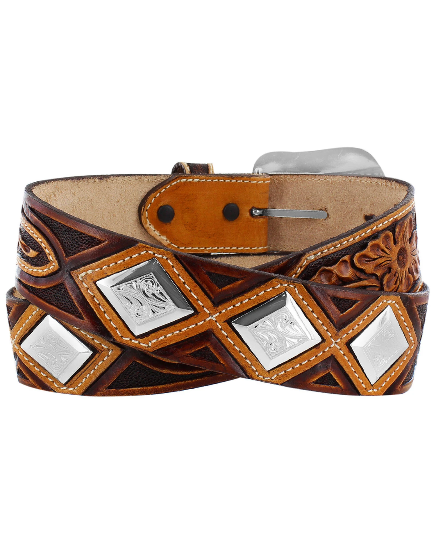 Tony Lama Men's Diamonte Western Belt 4 Tony Lama Men's Diamonte Western Belt - Image 2
