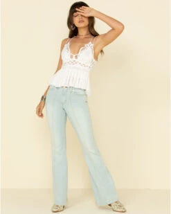 Free People Women's Adella Cami Lace Ruffled Tank Top 9 Free People Women's Adella Cami Lace Ruffled Tank Top -Western Cowboy Equipment Store 2000325212 100 P3