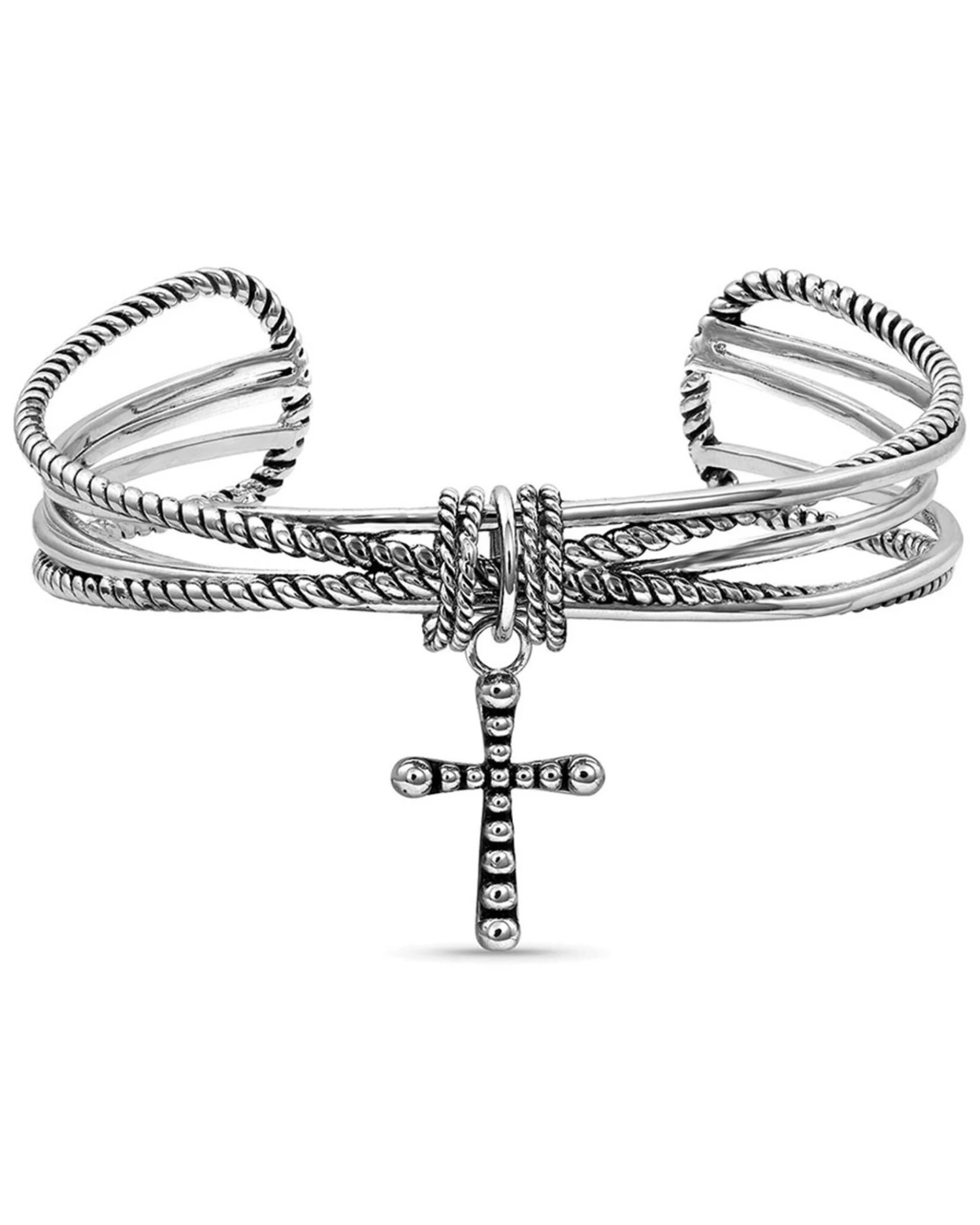 Montana Silversmiths Women's Faith On A Loop Cross Bracelet 3 Montana Silversmiths Women's Faith On A Loop Cross Bracelet