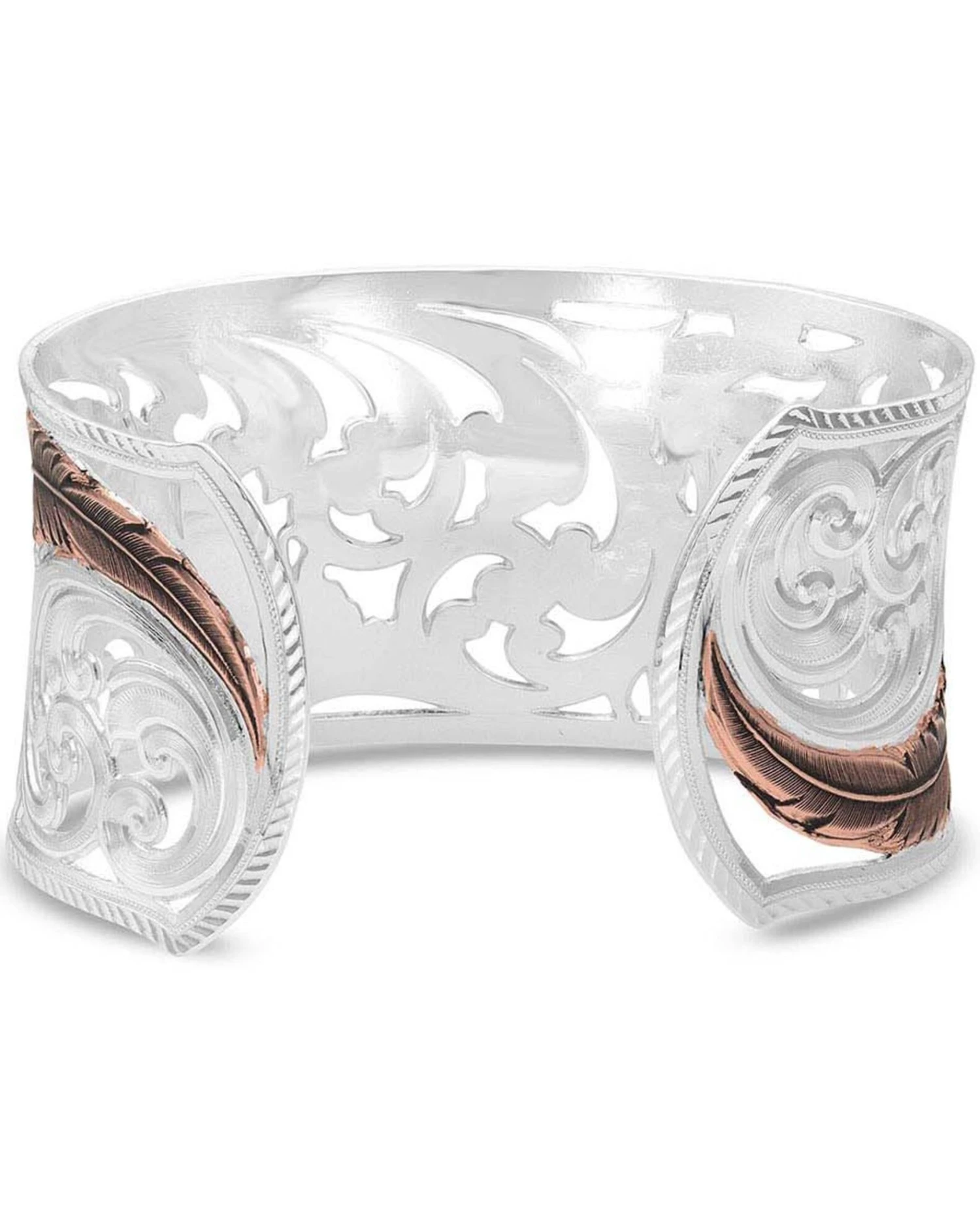 Montana Silversmiths Women's Heavenly Whispers Feather Cuff Bracelet 3 Montana Silversmiths Women's Heavenly Whispers Feather Cuff Bracelet