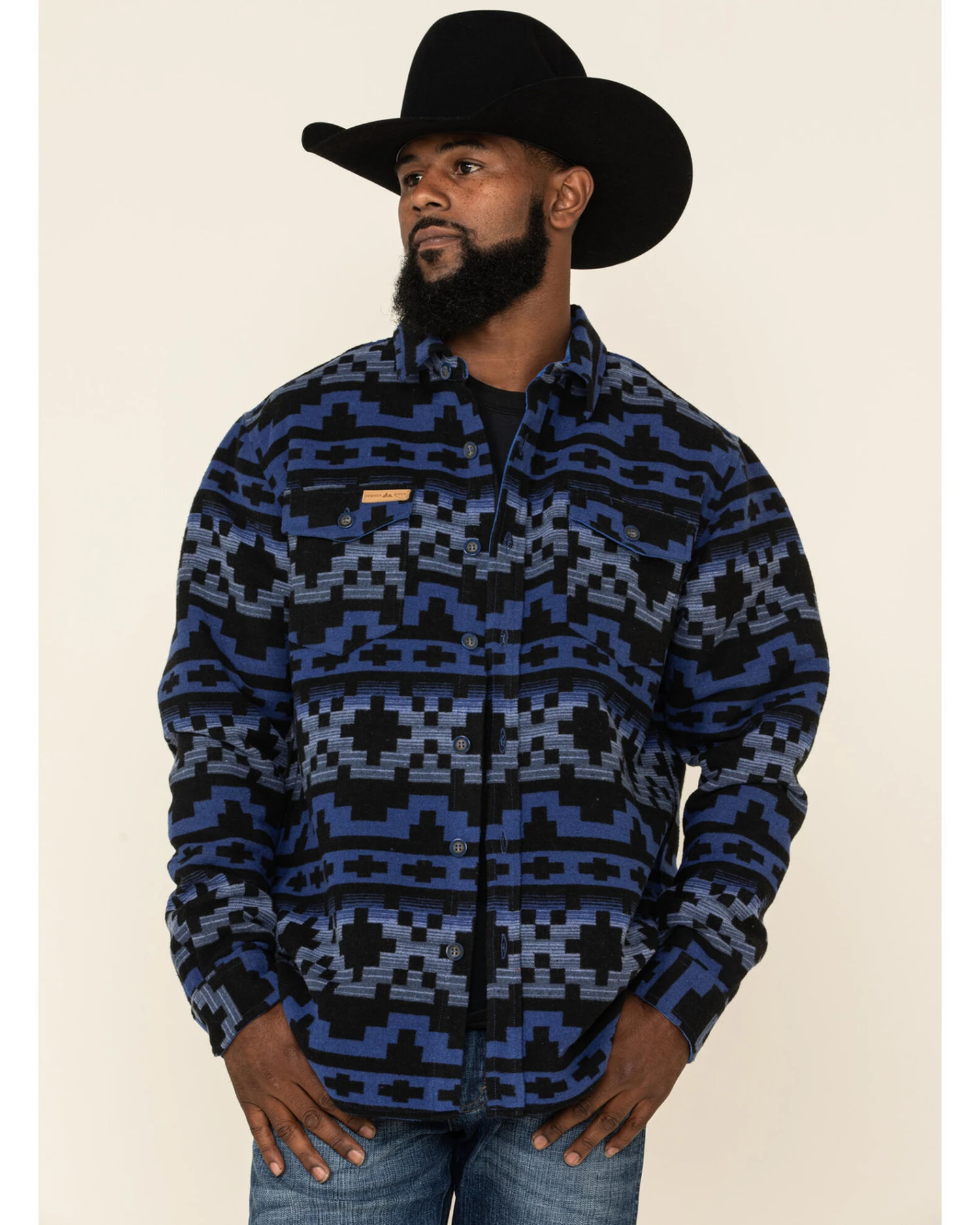 Powder River Outfitters Men's Southwestern Print Jacquard Shirt Jacket 7 Powder River Outfitters Men's Southwestern Print Jacquard Shirt Jacket - Image 5