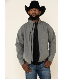 Cowboy Hardware Men's Gray Logo Poly Shell Jacket -Western Cowboy Equipment Store 2000326278 020 P1