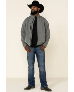 Cowboy Hardware Men's Gray Logo Poly Shell Jacket