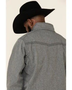 Cowboy Hardware Men's Gray Logo Poly Shell Jacket -Western Cowboy Equipment Store 2000326278 020 P4