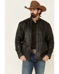 Cripple Creek Men's Antique Black Lamb Nappa Leather Jacket 11 Cripple Creek Men's Antique Black Lamb Nappa Leather Jacket -Western Cowboy Equipment Store 2000328848 001 P1