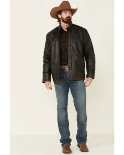 Cripple Creek Men's Antique Black Lamb Nappa Leather Jacket 10 Cripple Creek Men's Antique Black Lamb Nappa Leather Jacket -Western Cowboy Equipment Store 2000328848 001 P2