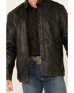 Cripple Creek Men's Antique Black Lamb Nappa Leather Jacket 9 Cripple Creek Men's Antique Black Lamb Nappa Leather Jacket -Western Cowboy Equipment Store 2000328848 001 P3