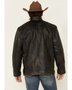 Cripple Creek Men's Antique Black Lamb Nappa Leather Jacket 8 Cripple Creek Men's Antique Black Lamb Nappa Leather Jacket -Western Cowboy Equipment Store 2000328848 001 P4
