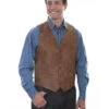 Scully Men's Vintage Leather Western Vest 2 Scully Men's Vintage Leather Western Vest -Western Cowboy Equipment Store 2000329705 200 P1