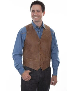 Scully Men's Vintage Leather Western Vest